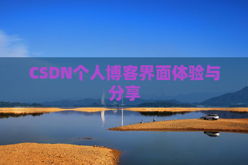 CSDN个人博客界面体验与分享